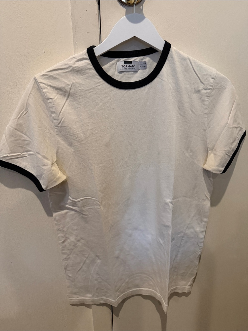 Topman White Tee with Black Trim